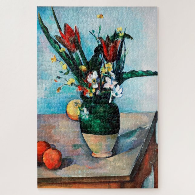 The Vase of Tulips, Paul Cezanne Jigsaw Puzzle (Vertical)