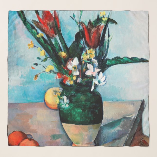 The Vase of Tulips, Paul Cezanne Scarf (Front)