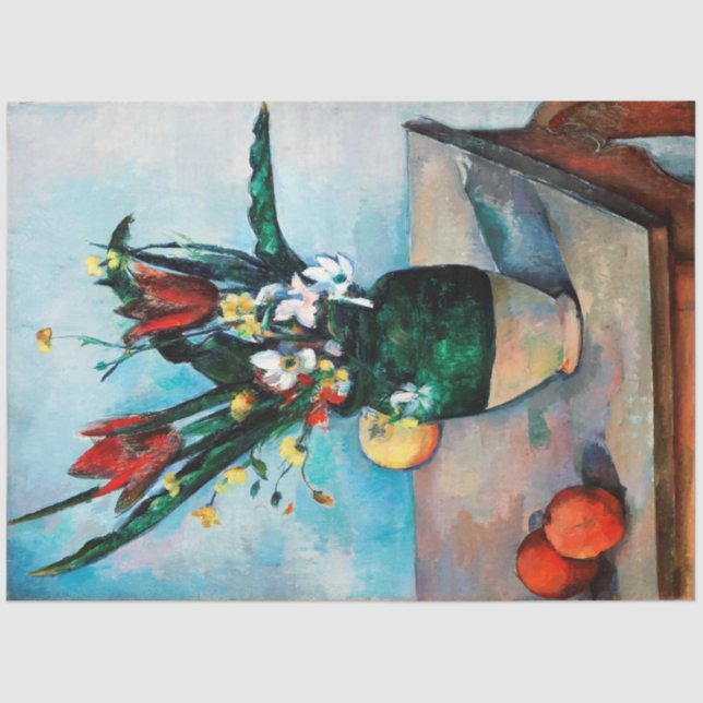 The Vase of Tulips, Paul Cezanne Tissue Paper (Front)