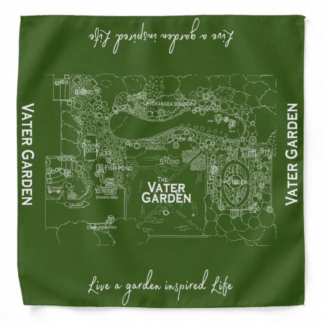 The Vater Garden - Green Bandana (Front)