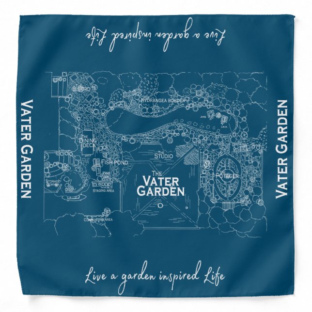 The Vater Garden - Navy Bandana (Front)
