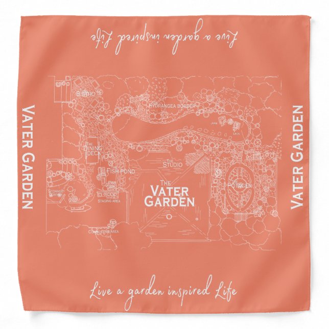 The Vater Garden - Orange Bandana (Front)