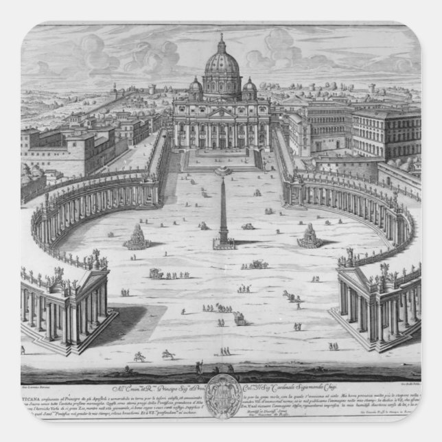 The Vatican, Rome Square Sticker (Front)