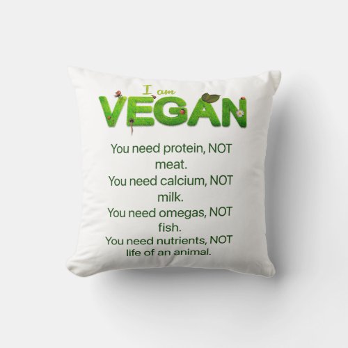 The vegan one  throw pillow
