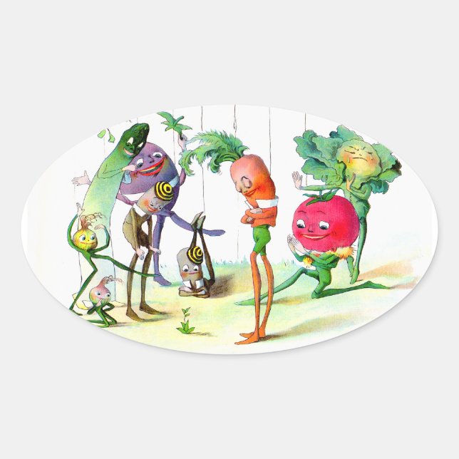 The Vege-Men’s Revenge 2 Oval Sticker (Front)