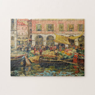The Vegetable Market, Venice Louis Abel-Truchet Jigsaw Puzzle