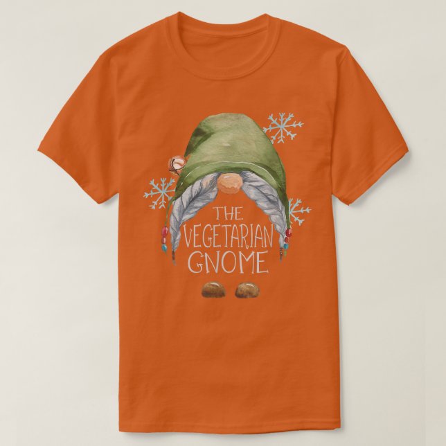The Vegetarian Gnome Family Matching Christmas Paj T-Shirt (Design Front)