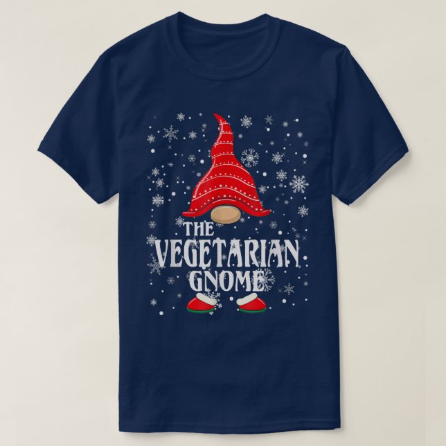 The Vegetarian Gnome Matching Family Group Christm T-Shirt (Design Front)