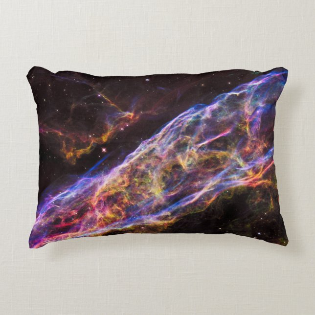 The Veil Nebula Accent Pillow (Front)