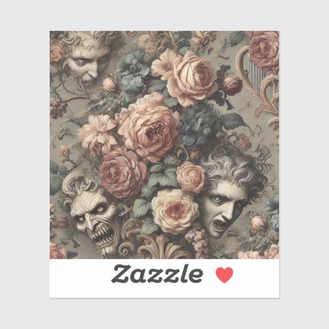 The Velvet Crash – Gothic Victorian Design Sticker (Sheet)