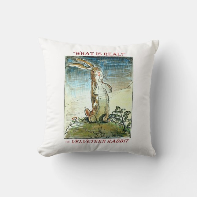 The Velveteen Rabbit by Margery Williams Throw Pillow (Front)