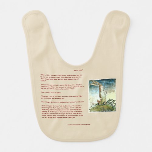 The Velveteen Rabbit _ What is Real Baby Bib