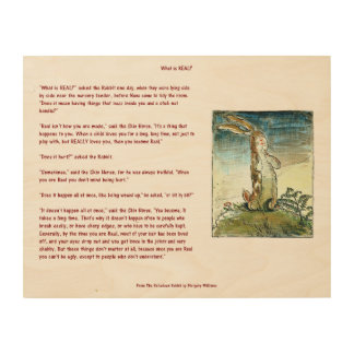 The Velveteen Rabbit - What is Real? Wood Wall Art