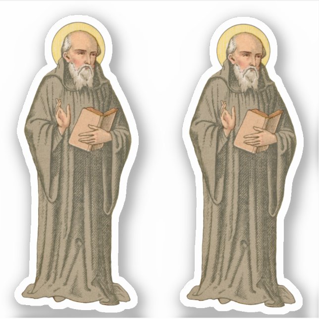 The Venerable Bede Preaching (P 008) 2UP Sticker (Front)