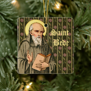 The Venerable Bede Preaching (P 008) Ceramic Ornament