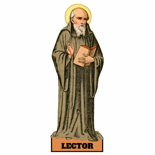 The Venerable Bede Preaching (P 008) Cutout Pin (Front)