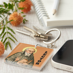 The Venerable Bede Preaching (P 008; Prayer) Keychain