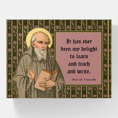 The Venerable Bede Preaching P 008 Quote Paperweight