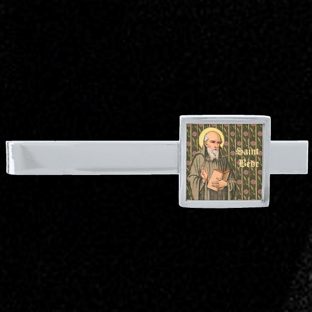 The Venerable Bede Preaching (P 008) Silver Finish Tie Bar (Creator Uploaded)