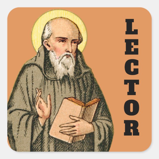 The Venerable Bede Preaching (P 008) Square Sticke Square Sticker (Front)