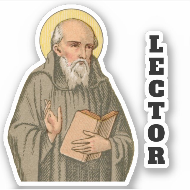 The Venerable Bede Preaching (P 008; Torso) 1UP  Sticker (Front)