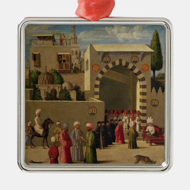 The Venetian Ambassador's Interview Metal Ornament (Front)