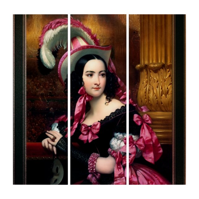 The Venetian At The Mask Ball by Joseph Court Triptych (Front)