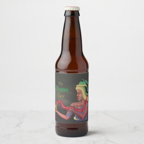 The Venom Cure name  style Beer Bottle Label