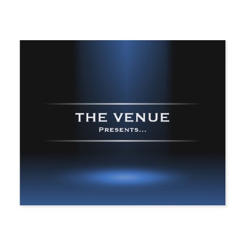 The Venue Presents - Blue flyer