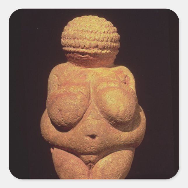 The Venus of Willendorf, Fertility Symbol Square Sticker (Front)