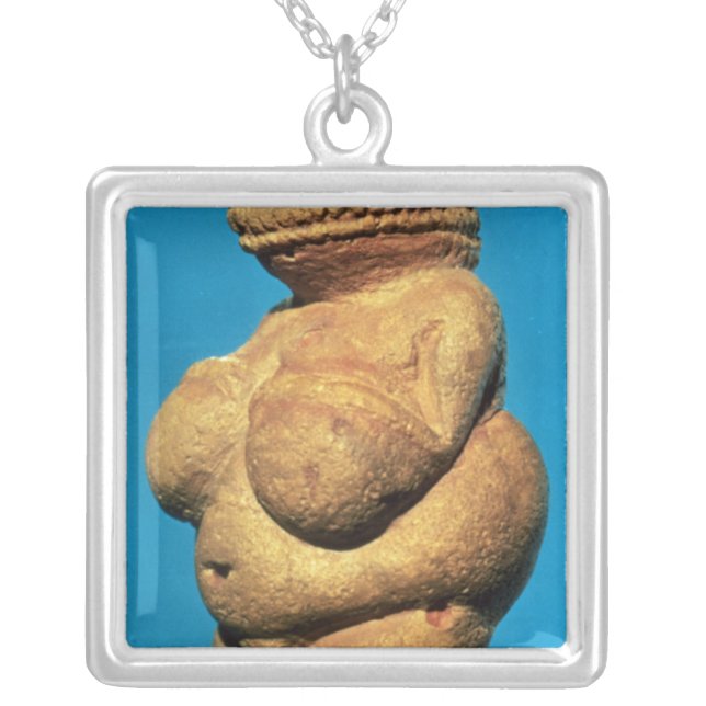 The Venus of Willendorf Silver Plated Necklace (Front)