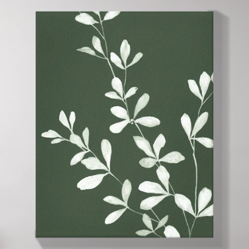 The Verdant Archive Minimalist Botanical Leaf  Canvas Photo Tile