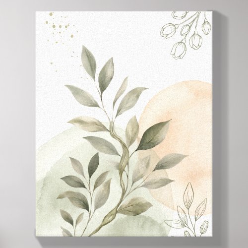 The Verdant Archive Sage & Neutral Botanical Stud Canvas Photo Tile
