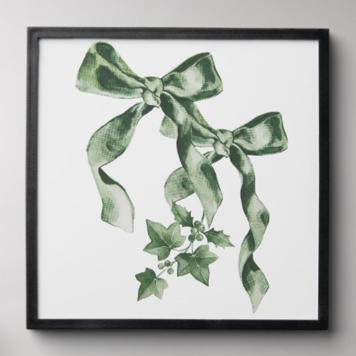 The Verdant Archive Vintage Bow & Ivy Illustration Peel And Stick Photo Tile