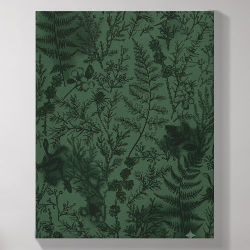 The Verdant Archive Vintage Forest Botanical Print Canvas Photo Tile
