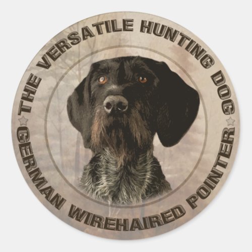 The Versatile Hunting Dog  Car Magnet Classic Round Sticker