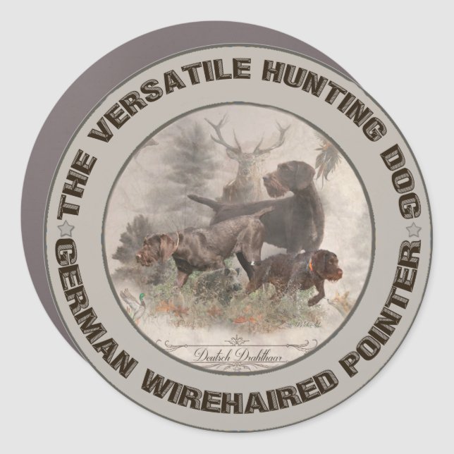 The Versatile Hunting Dog Sticker Car Magnet (Front)