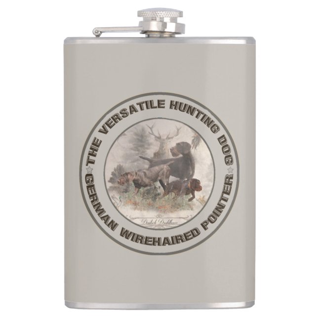 The Versatile Hunting Dog Sticker Car Magnet Paper Flask (Front)