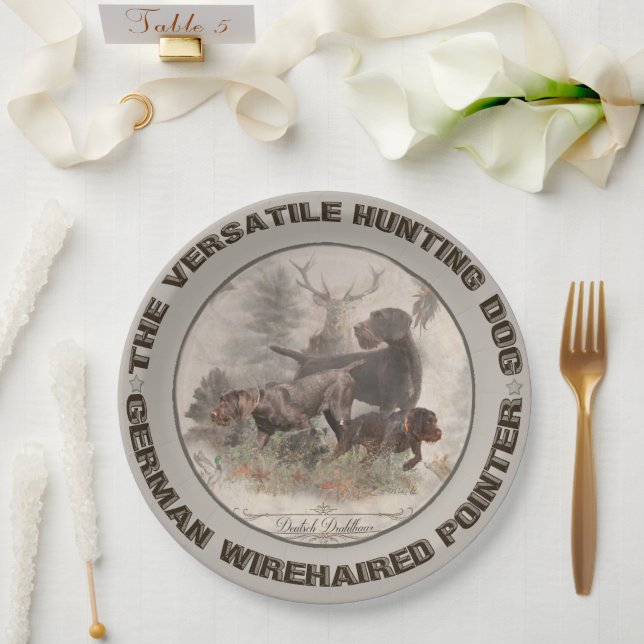 The Versatile Hunting Dog Sticker Car Magnet Paper Plates (Wedding)
