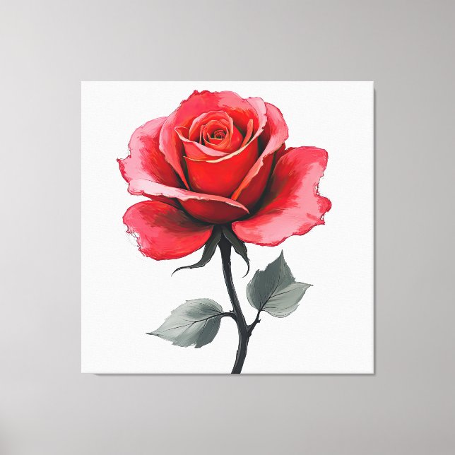 The Versatility of Blooming Roses in Art Canvas Print (Front)