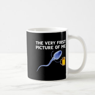 The Very First Cture Of Me Funny Sperm Holding Bee Coffee Mug