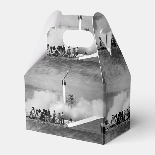 The Very First Rocket Launch At Cape Canaveral Favor Boxes (Back Side)