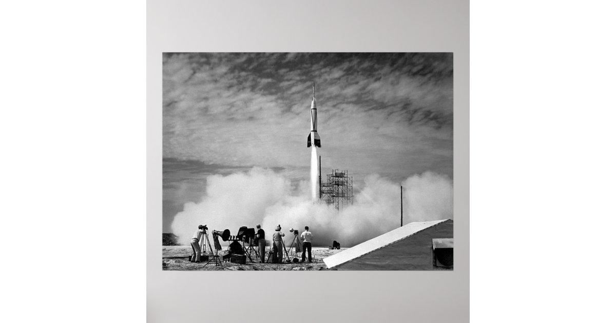 The Very First Rocket Launch At Cape Canaveral Poster | Zazzle