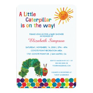 The Very Hungry Caterpillar Baby Shower Card