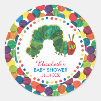 The Very Hungry Caterpillar Baby Shower Classic Round Sticker