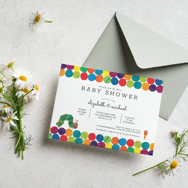 The Very Hungry Caterpillar Baby Shower Invitation (Creator Uploaded)