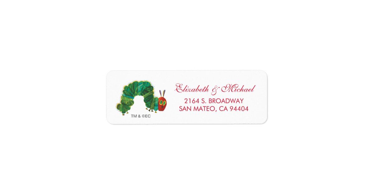 The Very Hungry Caterpillar Baby Shower Label Zazzle Com