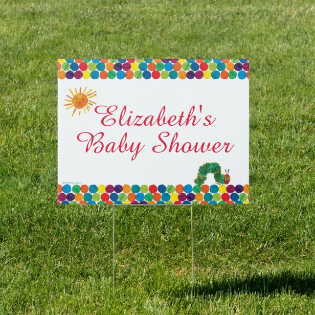 The Very Hungry Caterpillar Baby Shower Sign (Insitu)
