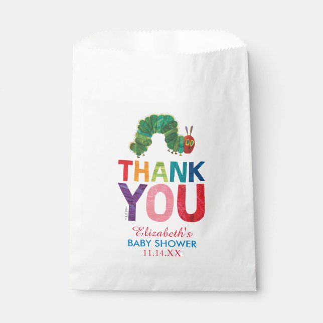 The Very Hungry Caterpillar Baby Shower Thank You Favor Bag (Front)