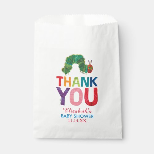 The Very Hungry Caterpillar Baby Shower Thank You Favor Bag